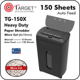 Target TG-150X 150-Pages Autofeed Micro-Cut Paper/Card Heavy Duty Shredder {IP]