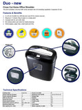 GBC Duo 11-Pages Cross-Cut Paper/CD/Card P-3 Shredder [IP]