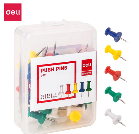 Deli E0021 Color Push Pin [IP][1Box]
