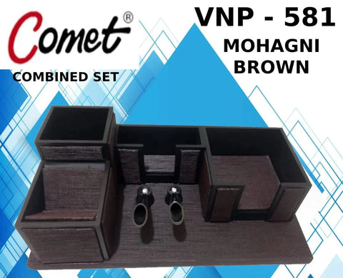 Comet Wooden Combined Set VNP-581 Office Desk Organizer [IP][1Pc]