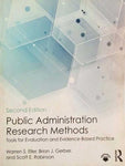 PUBLIC ADMINISTRATION RESEARCH METHODS: TOOLS FOR EVALUATION AND EVIDENCE-BASED PRACTICE