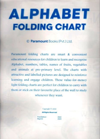 PARAMOUNT ALPHABET FOLDING CHART