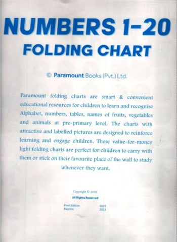 PARAMOUNT NUMBERS 1-20 FOLDING CHART