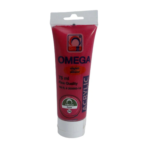 Omega Acrylic Tube 75ml Rose [PD][1Pc]
