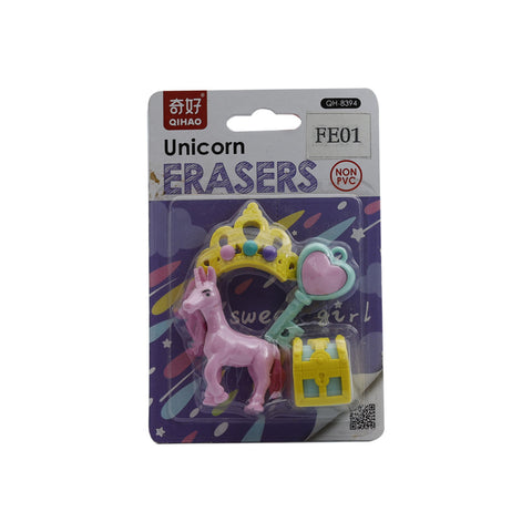 FE01 Unicorn Fancy Erasers For Girls [PD][1Pack]