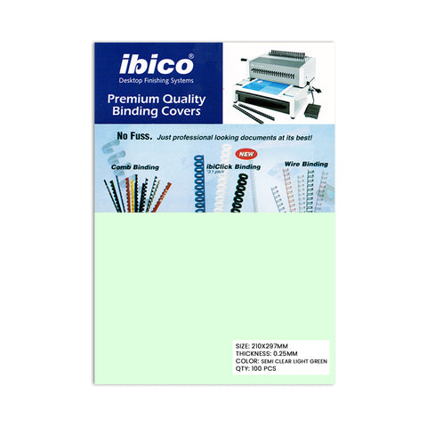IBICO Binding Dull Sheet A4 25 MM Light Green [IP][1Pack]