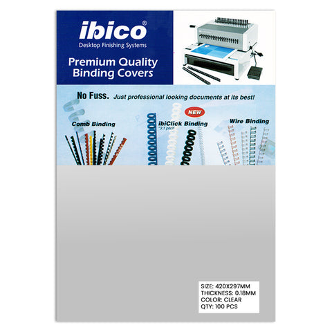 Ibico Binding Sheet PVC Size A3 0.18mm [IP][1Pack]