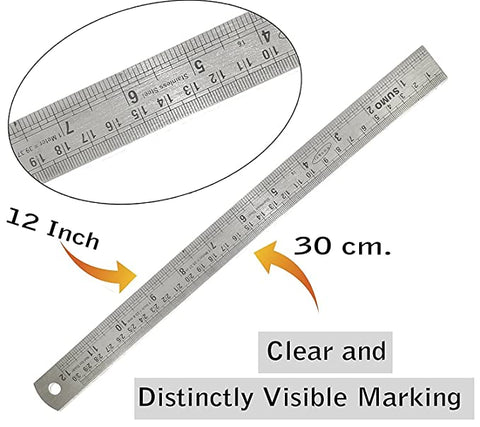 Steel Scale Fine Quality 12 Inch [IS][1Pc]