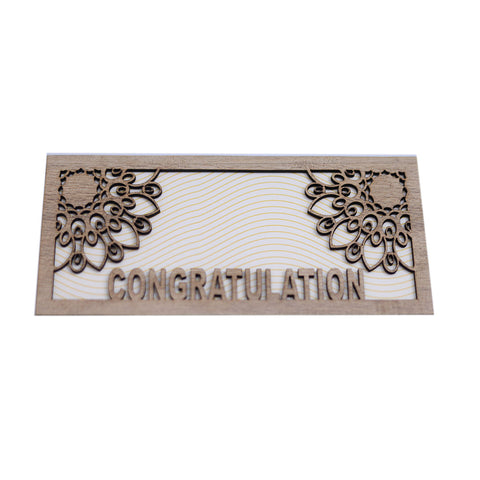 Wood Congratulation Envelope [PD][1Pc]