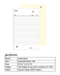 Hamdam Carbonless Duplicate Bill Book 1/8 [IP][1Pc]